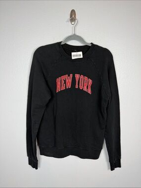 John Galt Black "New York" Crewneck Sweatshirt one size